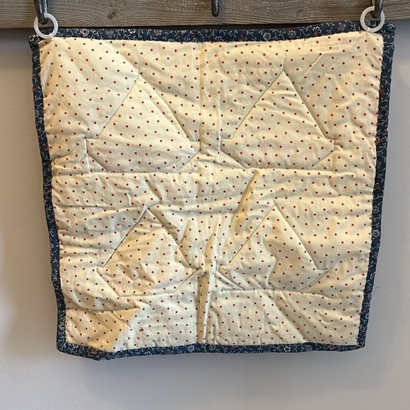 Patchwork Quilt Wall Hanging Sailboat Nautical 14.5” Square - Picture 3 of 6